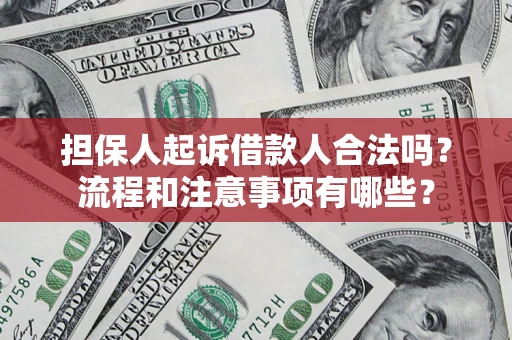 武汉担保人起诉借款人合法吗？流程和注意事项有哪些？