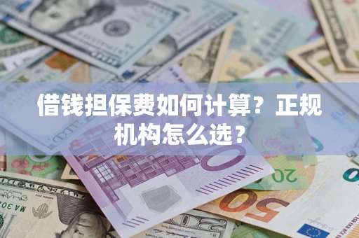 武汉借钱担保费如何计算？正规机构怎么选？