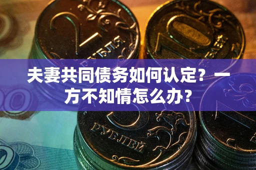 武汉夫妻共同债务如何认定？一方不知情怎么办？