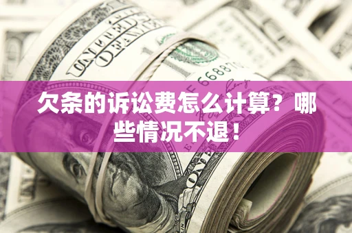 武汉欠条的诉讼费怎么计算?哪些情况不退! 武汉欠条的诉讼费怎么计算?哪些情况不退!