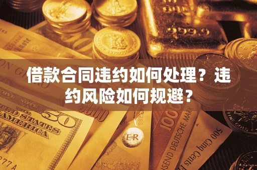 武汉借款合同违约如何处理？违约风险如何规避？