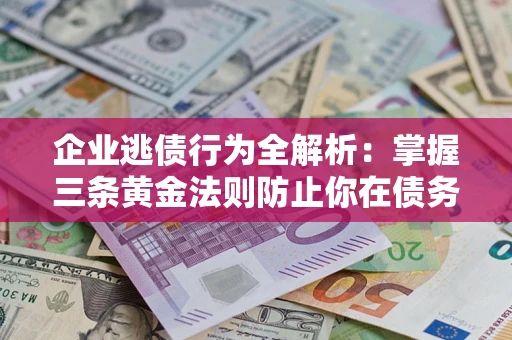 武汉企业逃债行为全解析：掌握三条黄金法则防止你在债务乱局中“踩雷”