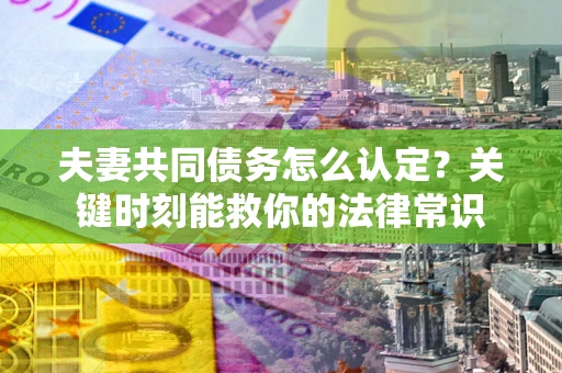 武汉夫妻共同债务怎么认定？关键时刻能救你的法律常识