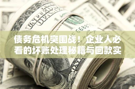 武汉债务危机突围战！企业人必看的坏账处理秘籍与回款实战指南