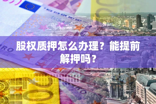 武汉股权质押怎么办理？能提前解押吗？